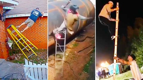 Ladder Fails!!! They are doing it on PURPOSE! Ozzy Man Reviews