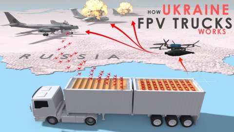 How Ukraine FPV drones Truck Attack Happened? #ukraine #russia #Spiderweb
